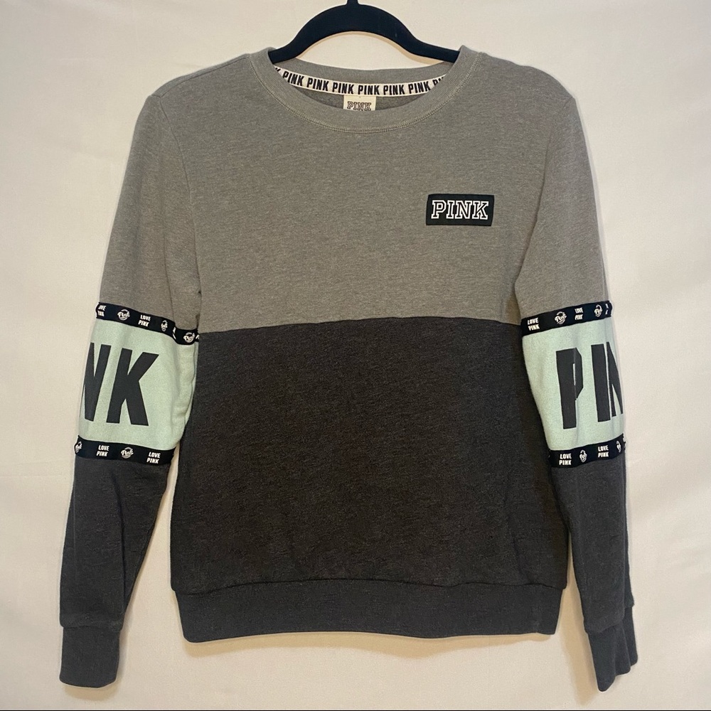 Victoria’s Secret PINK Grey And Mint Sweatshirt - XS